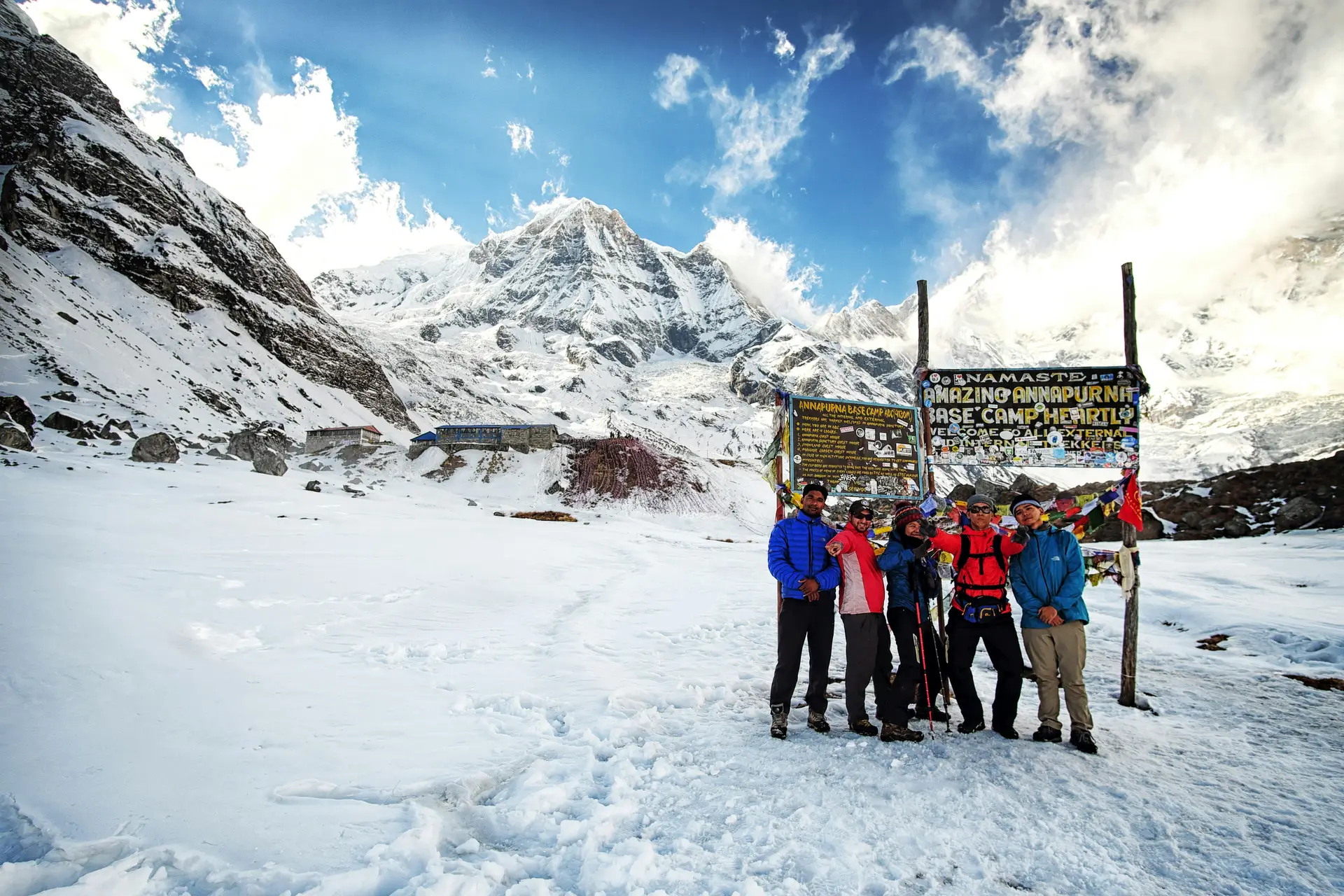 Himalaya view from Annapurna Base Camp 4130 meters