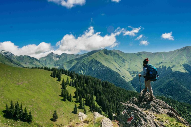 Hiker wearing trekking shoes on a Himalayan mountain trail in India – Best Trekking Shoes Under ₹5,000 in India (2026)
