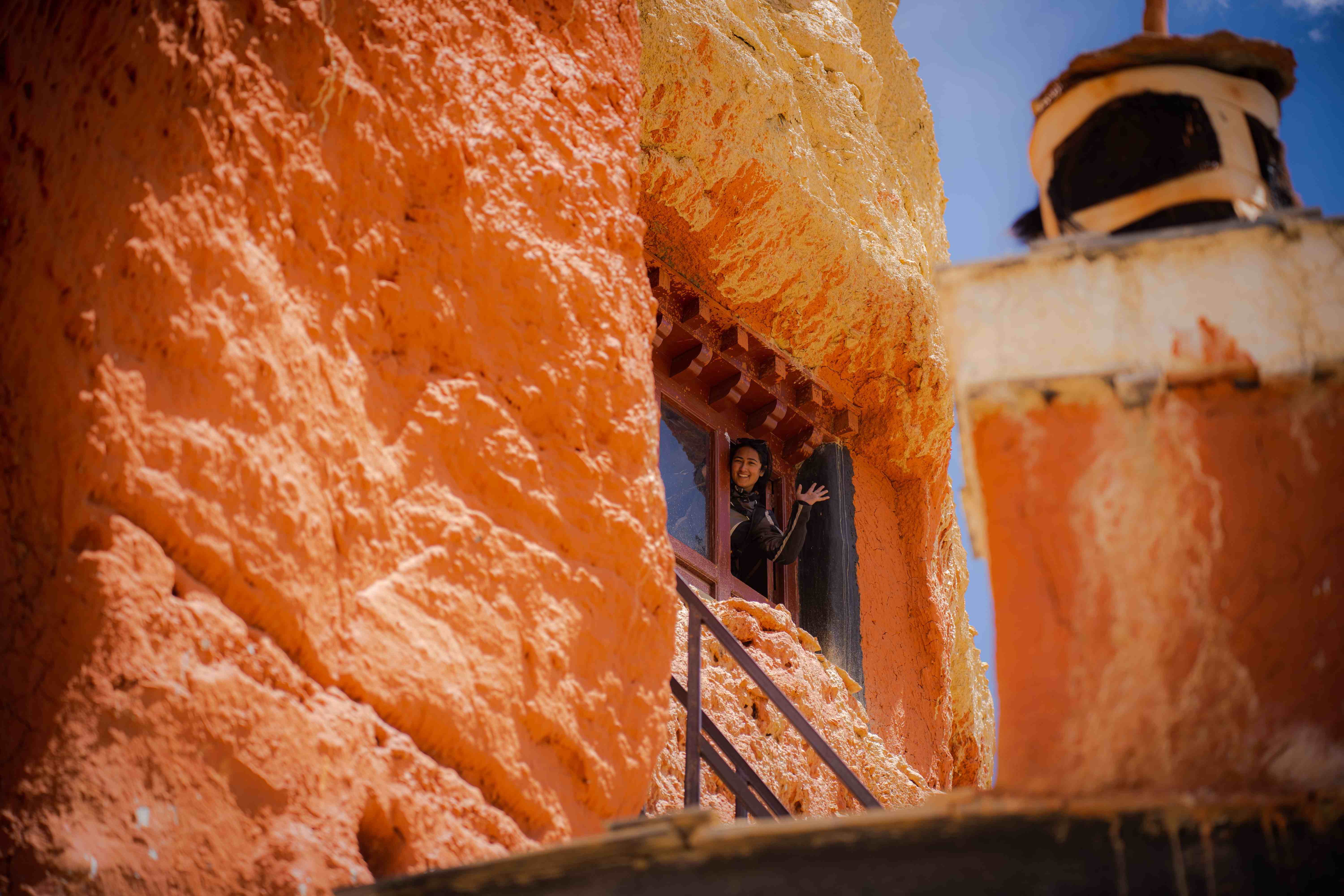 Ancient Buddhist monastery during the Upper Mustang Trek in Nepal